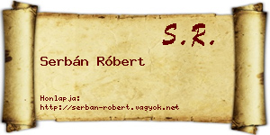 Serbán Róbert névjegykártya